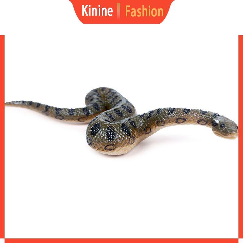 KIN Thực Tế Rắn Đồ Chơi Mô Hình Bản Sao Cao Su Xanh Anaconda Bé Trai Lừa Yêu Thích