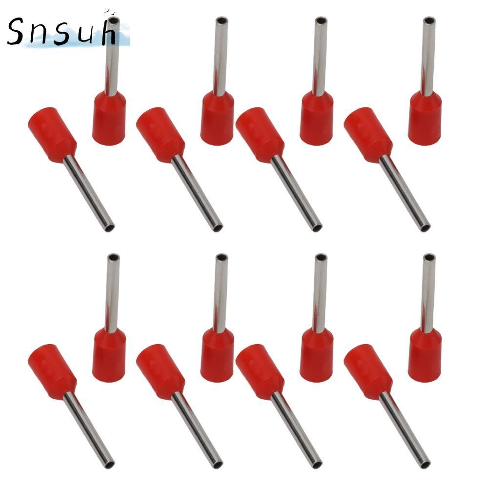 SNSUH 1000 Cái Bộ Đầu Nối Ferrule Dây, E0510 / E0512 Thiết Bị Đầu Cuối Ferrules Cách Nhiệt Màu Đỏ, C
