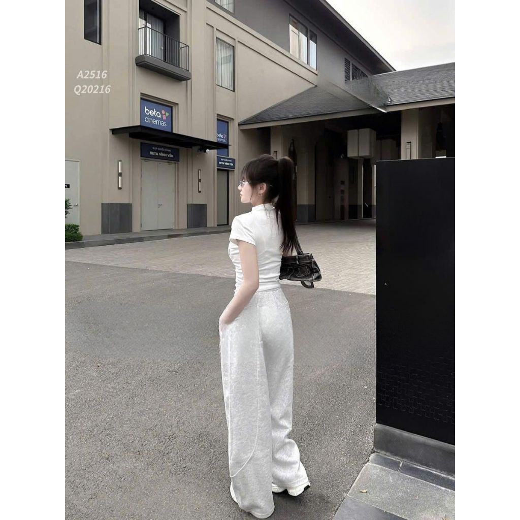 m1 H236 Quần Nỉ Nữ Dây Rút Phối Màu Đen Tàn Chất Nỉ Dày Mềm Form Rộng Thoải Mái Dành Cho Nữ