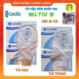 (HoảTốc1h) Túi hậu môn nhân tạo Convatec Mỹ - Hộp 30 túi màu đục và  màu trong - Chính hãng