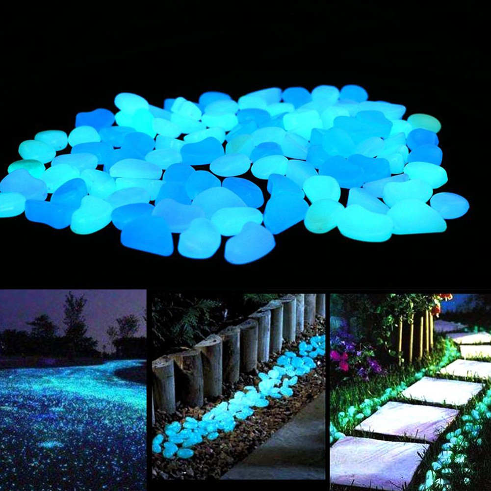 <cosyh>Home Luminous Stones Fish Tank 50PC Fish Tank Luminous Stones Pebbles Brand New