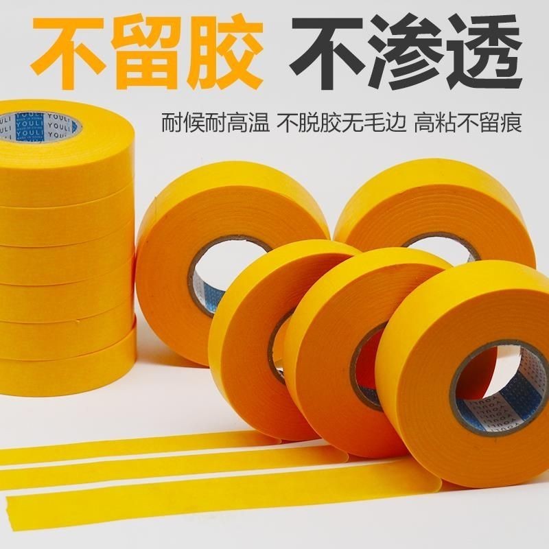 无痕和纸胶带美纹纸胶带喷漆遮蔽膜纸胶布分色纸墙面贴纸自粘No trace and paper tape, textured paper tape, spray painte qQTqzU8bpk121