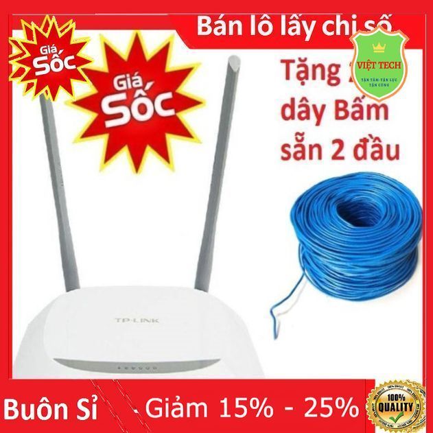 Combo Modem wifi Tplink 2 râu Thanh Lý + 20m dây mạng bấm sẵn 2 đầu mạng