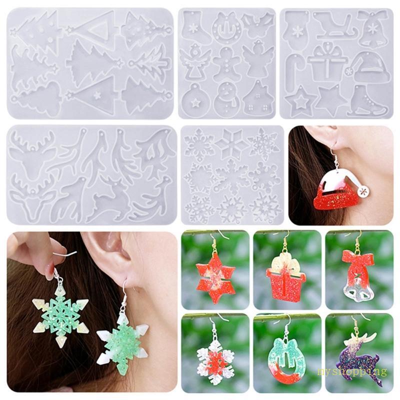 Ivy Silicone Bông Tai Khuôn Pha Lê Nhựa Epoxy Khuôn Trang Sức Làm Dụng Cụ Đúc DIY