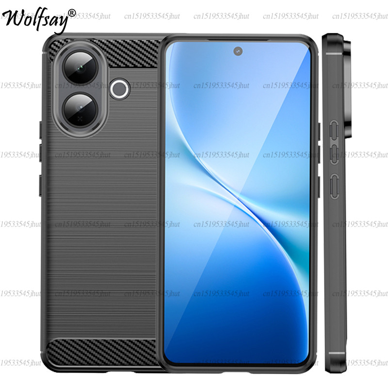 Dành Cho Vivo iQOO Z10R Ốp Lưng Silicon Mềm Chống Sốc Sợi Carbon Ốp Lưng Cho Vivo iQOO Z10R Ốp lưng 