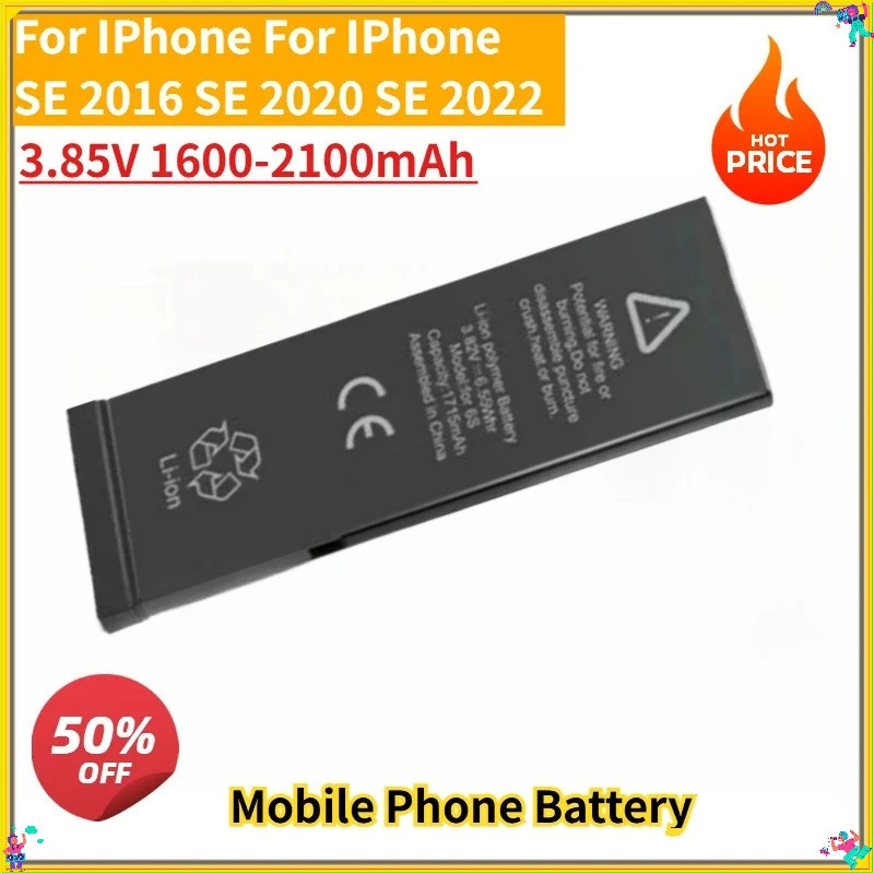 Pin Điện Thoại Di Động Cao Cấp Mới 3.85V 1600-2100mAh Cho IPhone SE 2016 SE 2020 SE 2022