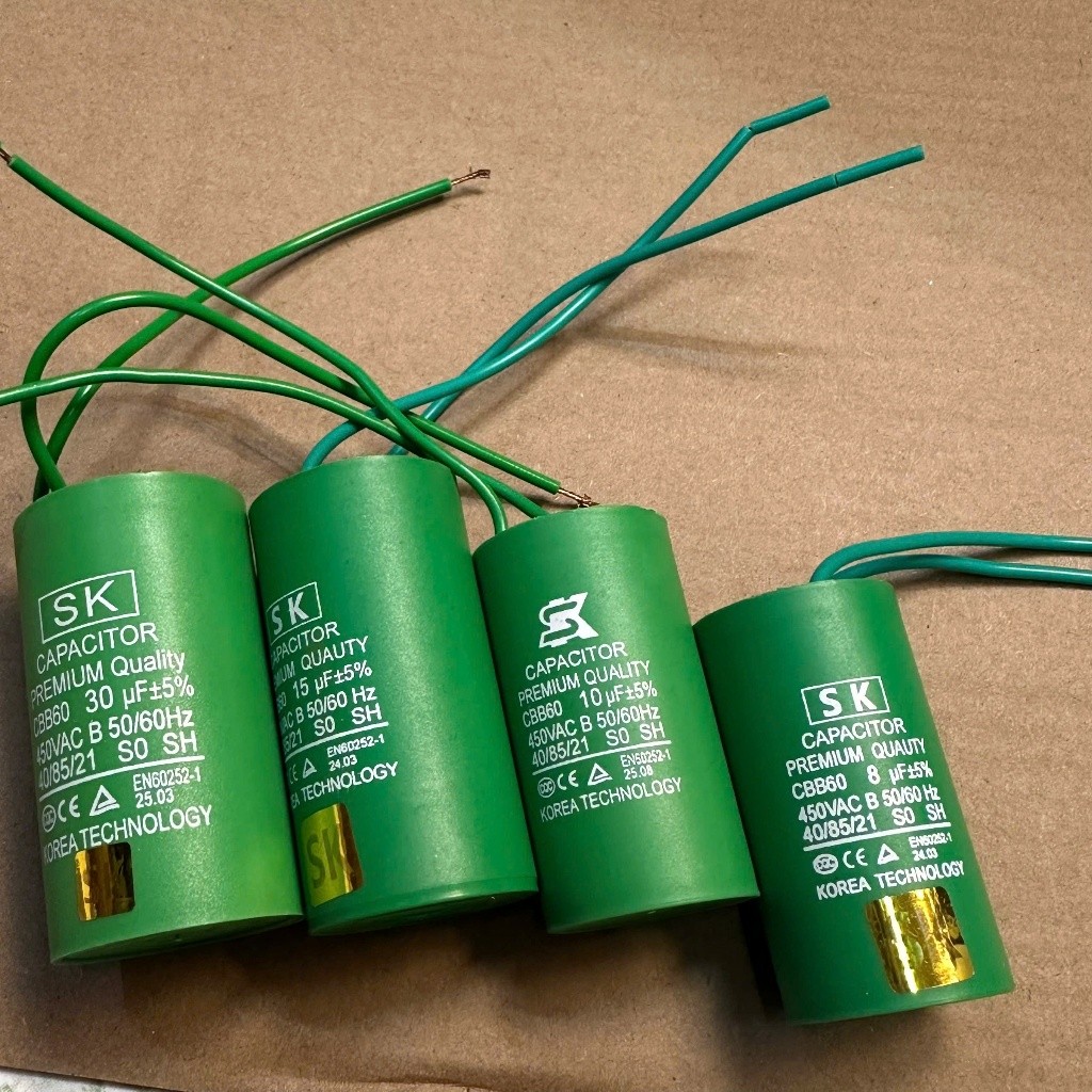 Tụ điện  Xanh lắp máy bơm SK CAPACITOR PREMIUM QUAUTY CBB60 450VAC 8uf 10uf 12uf 15uf 20uf 25uf 30uf