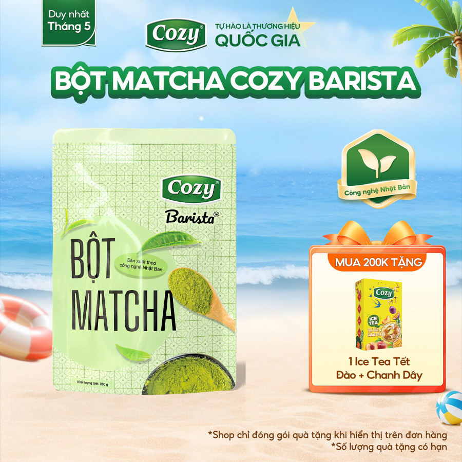 [LIVESTREAM] Bột Matcha Cozy Barista, Bột Trà Xanh Pha Matcha Latte Dây Chuyền Sản Xuất Nhật Bản