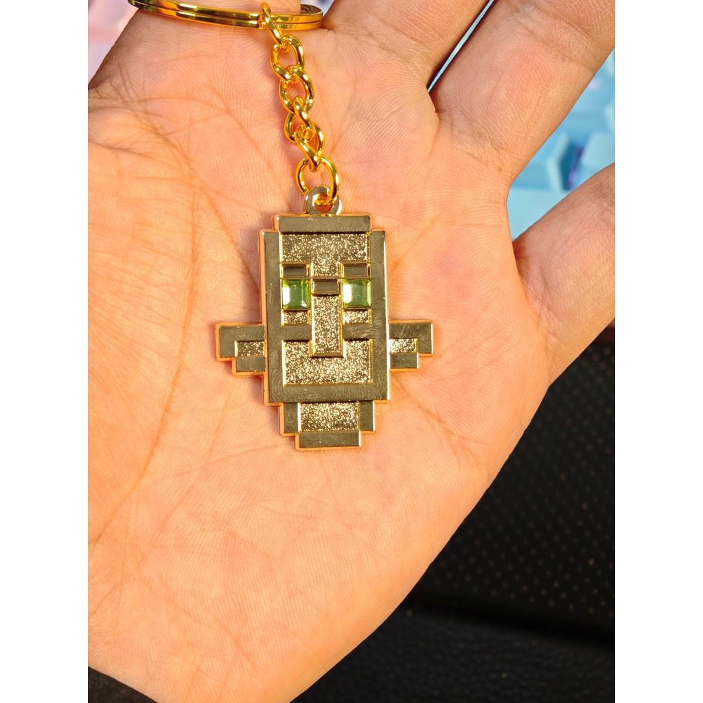 Minecraft Minecraft Minecraft Hàng hóa Undead Totem Mặt dây chuyền kim loại Chìa khóa Cyber cứu sinh