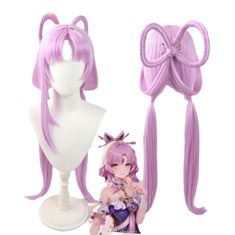 Honkai Star Rail Fu Xuan Cos Tóc Giả Mô Phỏng Da Đầu Bướm Cosplay