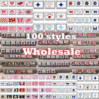 100 Chiếc Thiết Kế Retro Đơn Giản Phù Hợp Với DIY Làm Vòng Tay Mô Đun Ý Quyến Rũ 9 Mm Thép Liên Kết