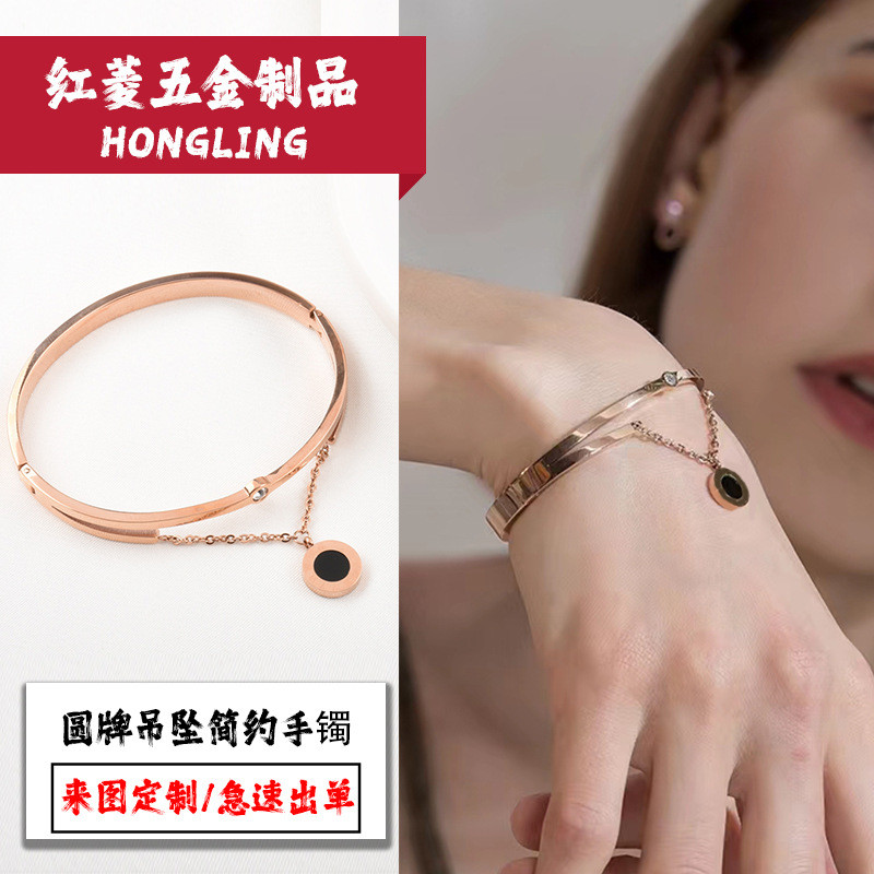 ❈ ❈ ❈ ❈ ❈ ❈ 18k ❈ ❈ ❈ ❈ ❈ ❈ ❈ ❈ ❈ ❈ ❈ ❈ 🍒 ❈ ❈ ❈ ❈ Vòng tay thép titan nữ 18k vàng hồng mở thép không