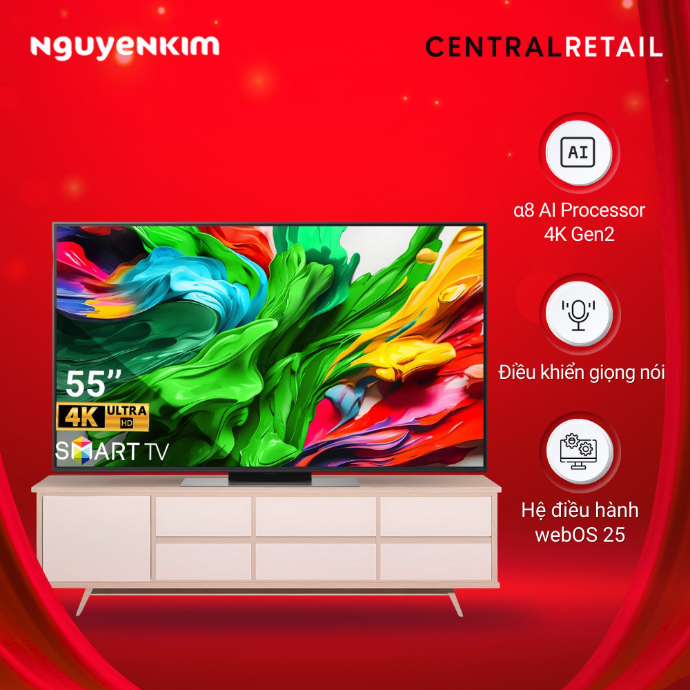 [Mới 2025] Smart Tivi QNED LG 4K 55 inch 55QNED86ASA