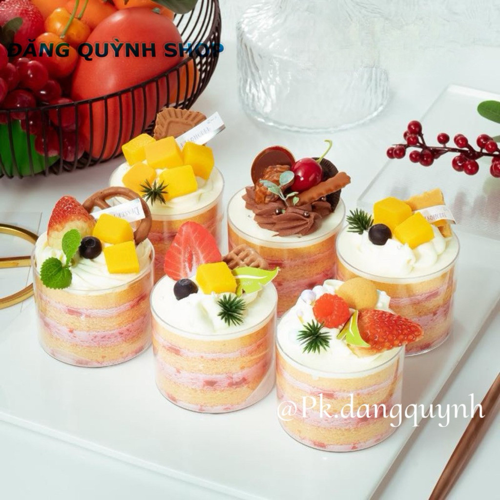 50 Cốc Mousse Tròn 200ml Cho Tiramisu, Mousse, Panna cotta, Bánh Lạnh - GD2016
