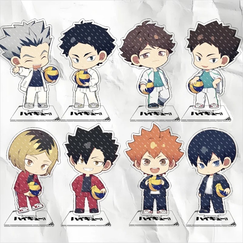 Standee Anime Haikyuu Vua Bóng Chuyền Mô Hình Mica Trang Trí Bàn Học Hinata Kageyama Kenma Oikawa Bo
