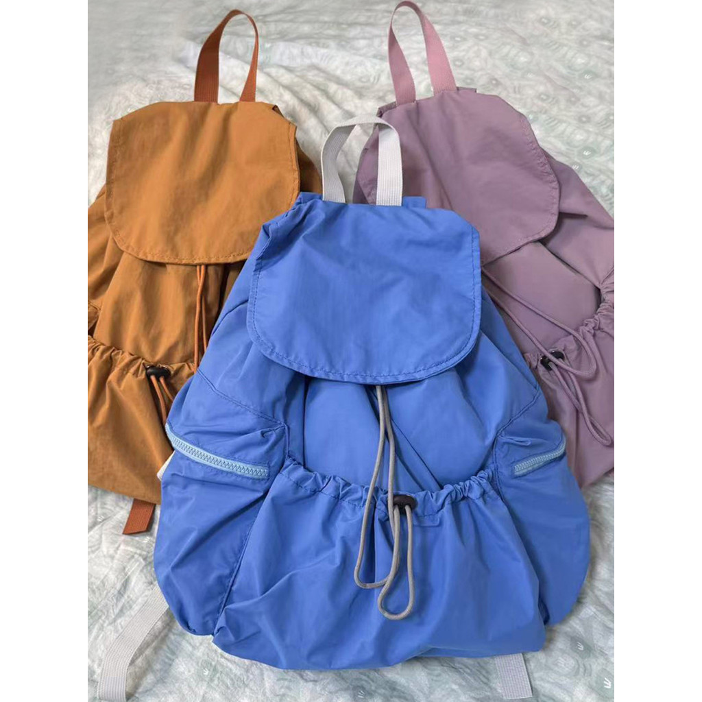 2025 Siêu Nhẹ Chống Thấm Nước Cao Cấp Nylon Flap Ba Lô Dung Tích Lớn Một Vai Túi Xách Lười Dra