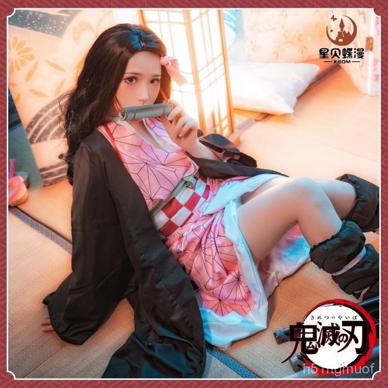 Bo Trang Phuc Nezuko Cosplay Full Set Sieu Thom Ngon Dam Da An Lien Cuc Da