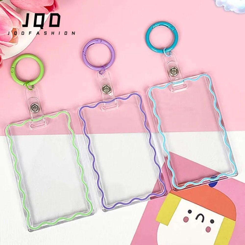 JQD Kpop Photocard Holder, 3 Inch Bus Card Idol Card Holder, Acrylic Photo Protector Thẻ Học Sinh Tr