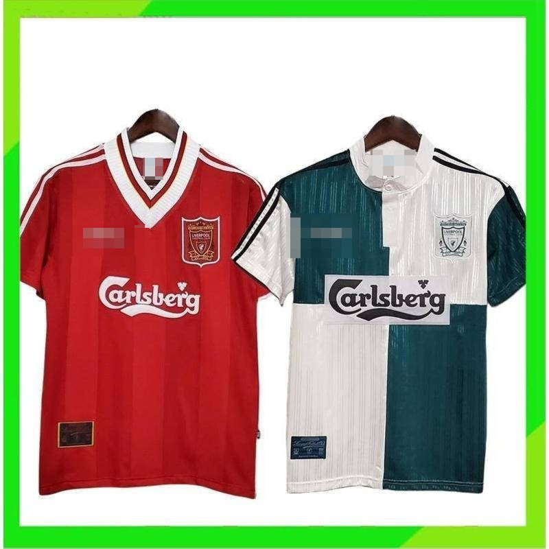 LFC 95-96 Liv-Erpool Sân khách Retro Áo bóng đá bóng đá FOWLER McMANAMAN-FG001