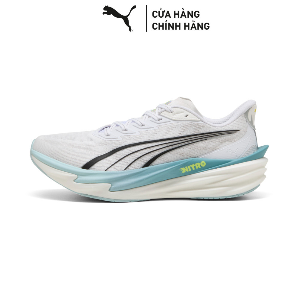 Giày Chạy Bộ PUMA Nam Deviate NITRO 4 White-Fresh Water Màu Trắng