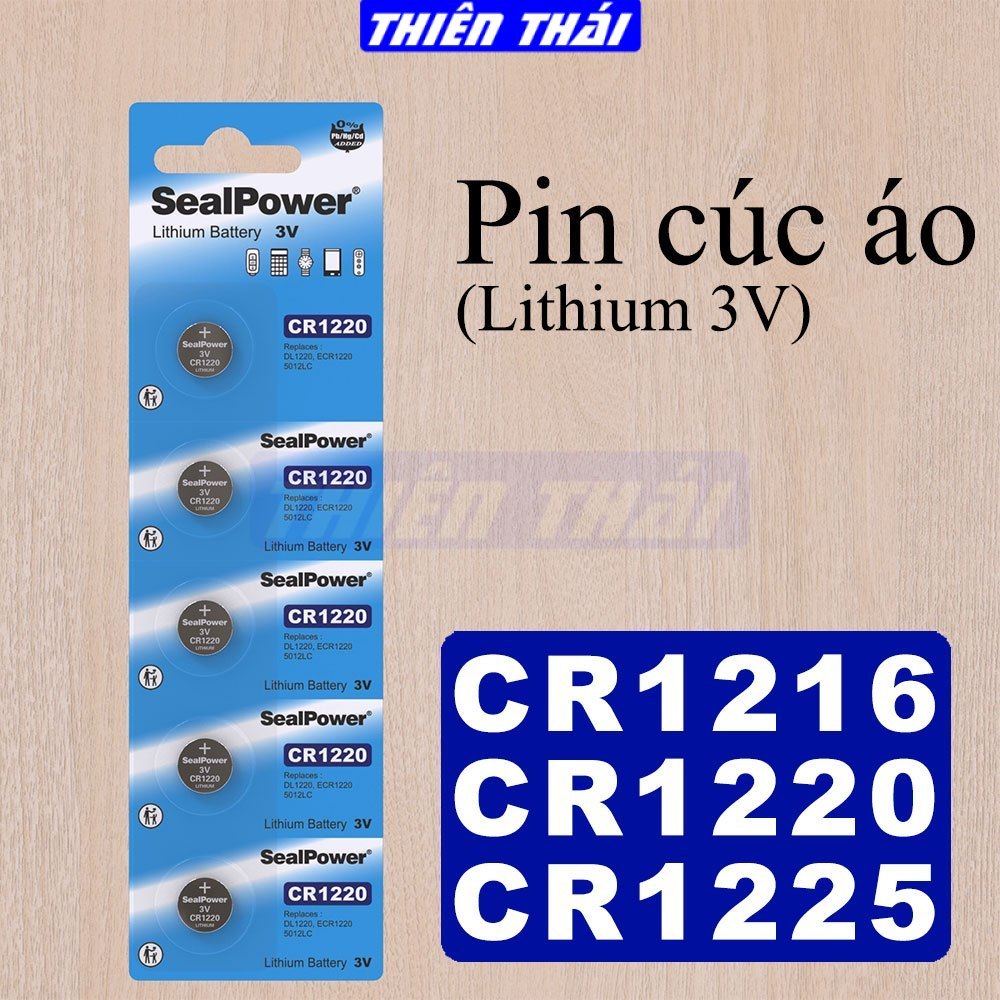 Pin cúc áo SealPower CR1216,CR1220,CR1225,pin Lithium 3V