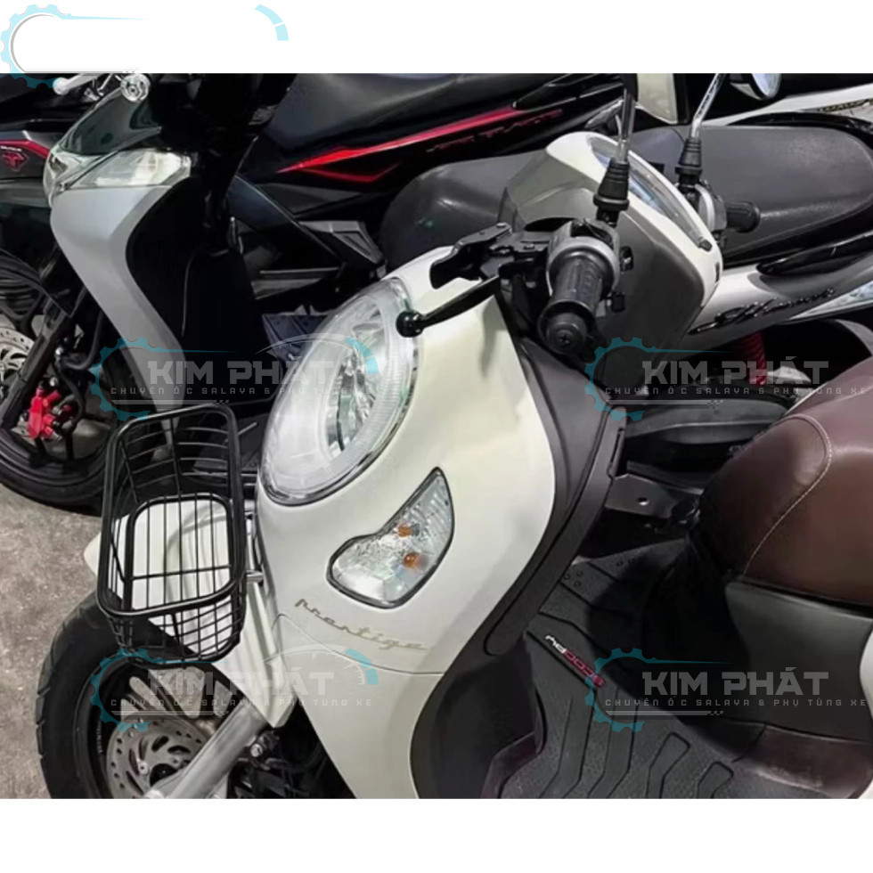 Rổ Trước Xe Scoopy Đời 2019 -> 2025 Sơn Đen - Pát Ốc Đầy Đủ