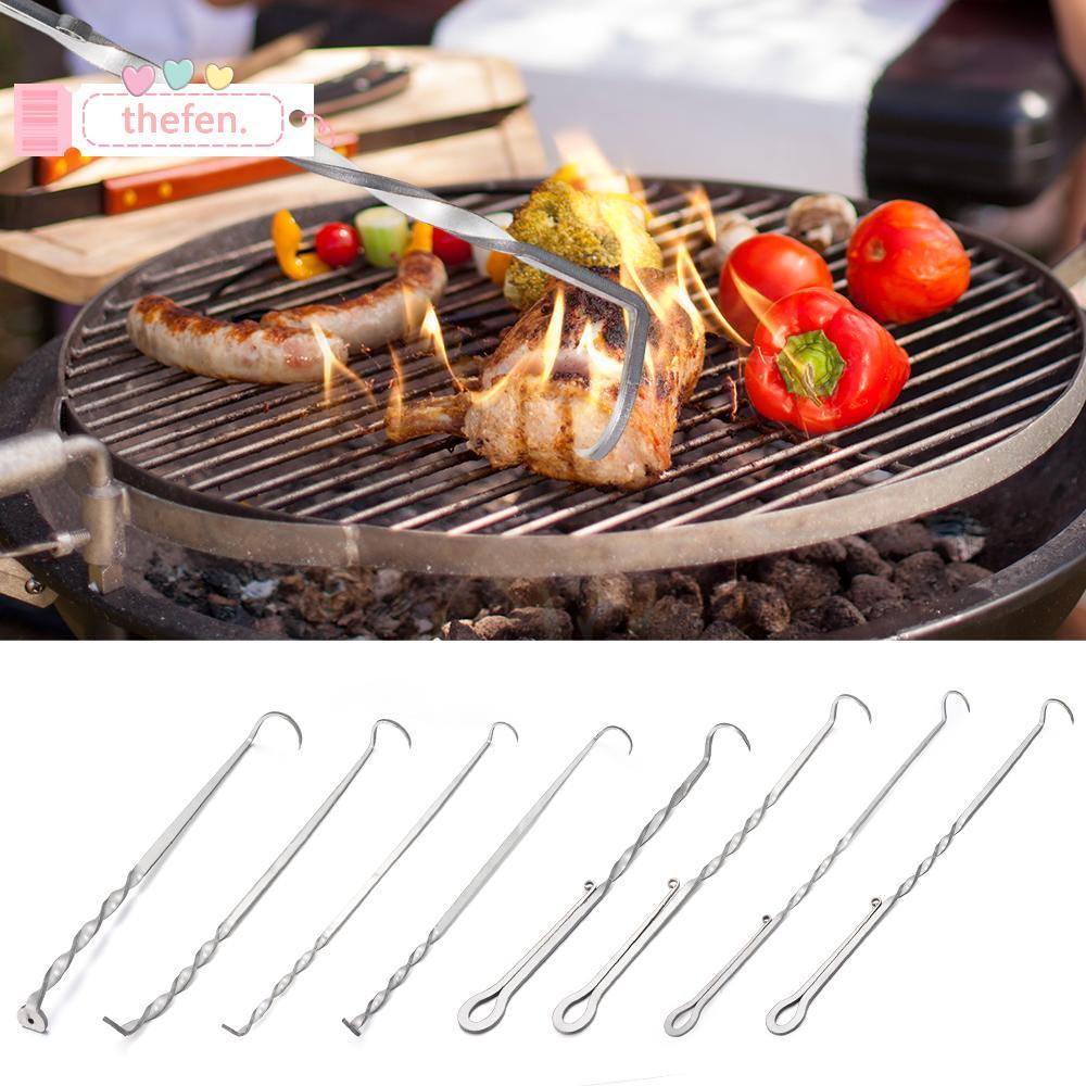 THEFEN BBQ Thực Phẩm Flipper, Phụ Kiện Nướng Nấu Thịt Móc Flipper, Nướng Cắm Trại Ngoài Trời Nấu Ăn 