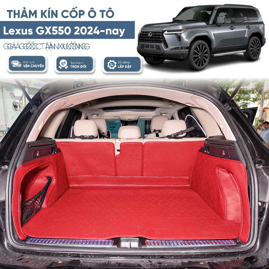 [MẪU MỚI] Thảm cốp 6D Lexus GX 2024-nay GX550 Chống nước 100% - Chính hãng - BH trọn đời
