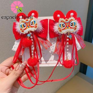capacity limit NĂNG LƯỢNG GIỚI HẠN Kẹp tóc Trung Quốc dành cho trẻ em, Quả bóng sang trọng năm mới Barrettes, Hạt nơ dễ thương Tua Rua Thêu nơ Mũ nón Quà tặng