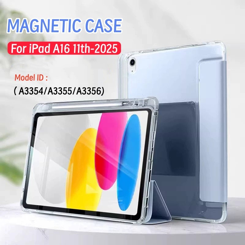 Ốp Lưng Cho iPad A16 11th 11inch 2025 Tự Động Đánh Thức Vỏ Cho iPad A16 Khóa Chức Năng Màn Hình Có K