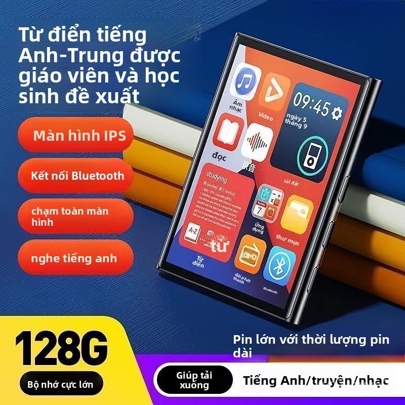 Máy nghe nhạc MP3 Bluetooth MP4 Walkman màn hình cảm ứng MP5 mới cho sinh viên, đọc tiểu thuyết phim