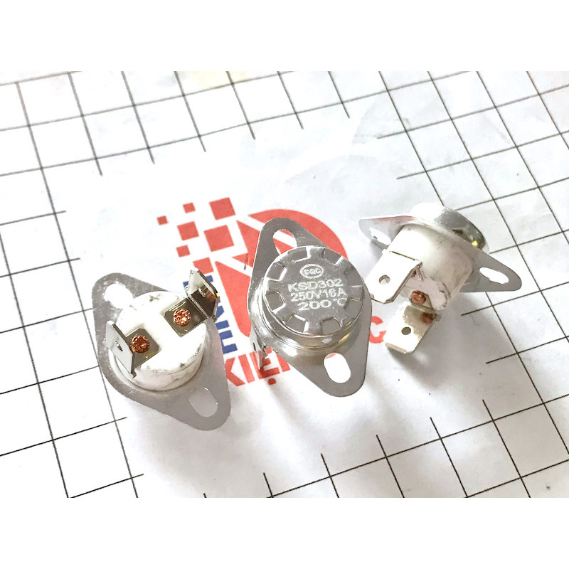 Relay nhiệt KSD302 200 độ 250V 16A  thường đóng 2 chân