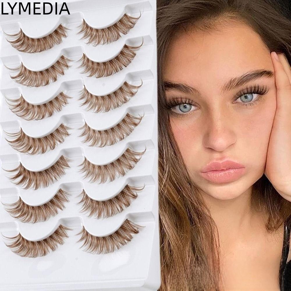 LYMEDIA Mèo Lông Mi Giả, C Curl Lông Mi Giả, Khối Lượng Đáng Yêu Wispy Lông Mi Giả Nối Mi