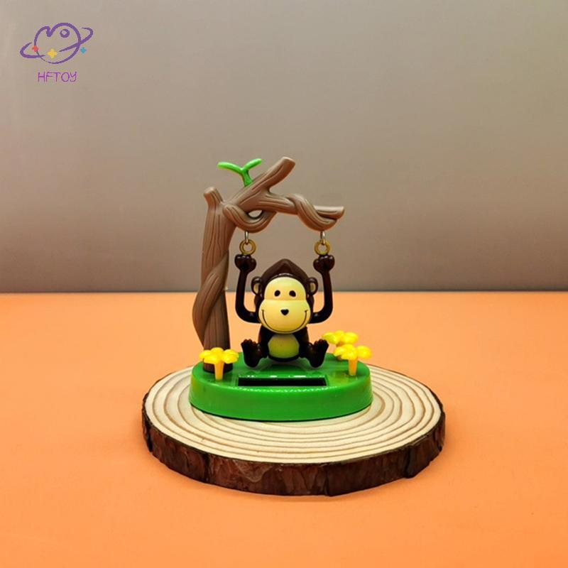 HFTOY Đồ trang trí năng lượng mặt trời Bobblehead Doll Swing Monkey Gift Kids Đồ dùng ô tô nội thất 