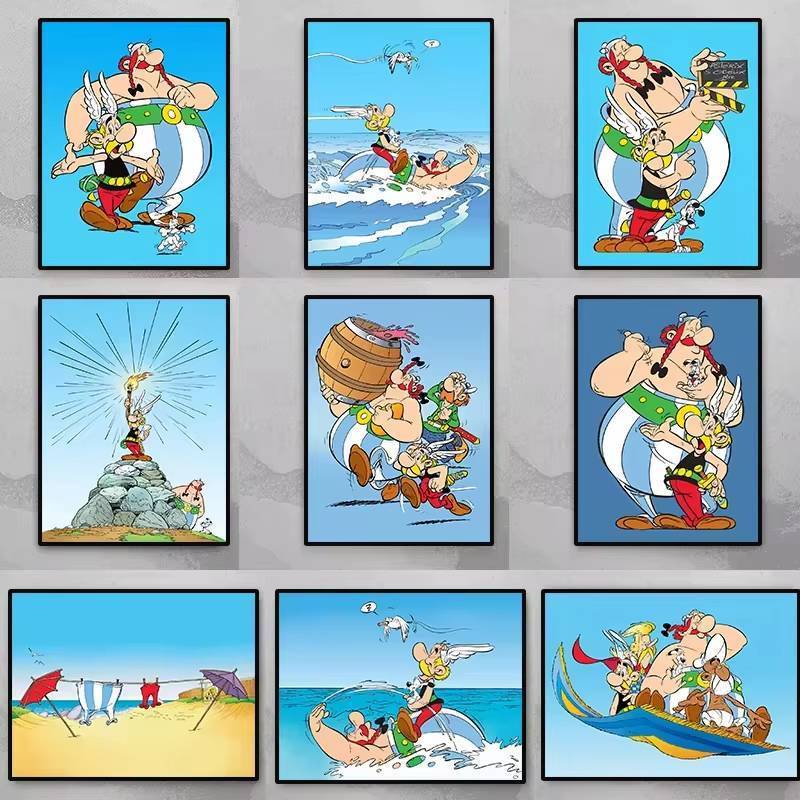 Cuộc Phiêu Lưu Của Asterix Poster Asterix & Obelix Bơi Cuộc Phiêu Lưu Tranh Canvas In Tranh Nghệ Thu