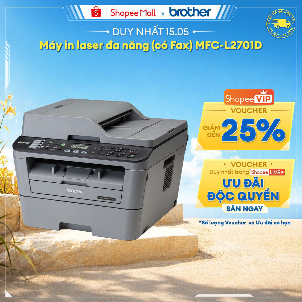 Máy in laser đa năng Brother MFC-L2701D