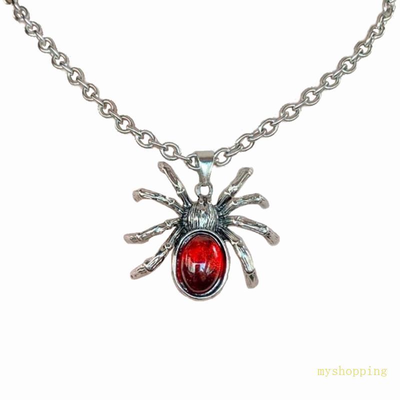 Ivy Vintage Nhện Pha Lê Mặt Dây Chuyền Vòng Cổ Cho Nữ Gothic Động Vật Vòng Cổ