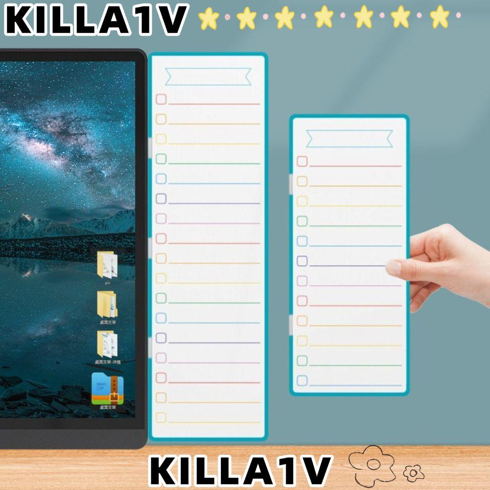 Bảng tin màn hình KILLA1V, Bảng sơn nướng Bề mặt bảng trắng Giá đỡ ghi chú dính, Bảng ghi chú bên mà