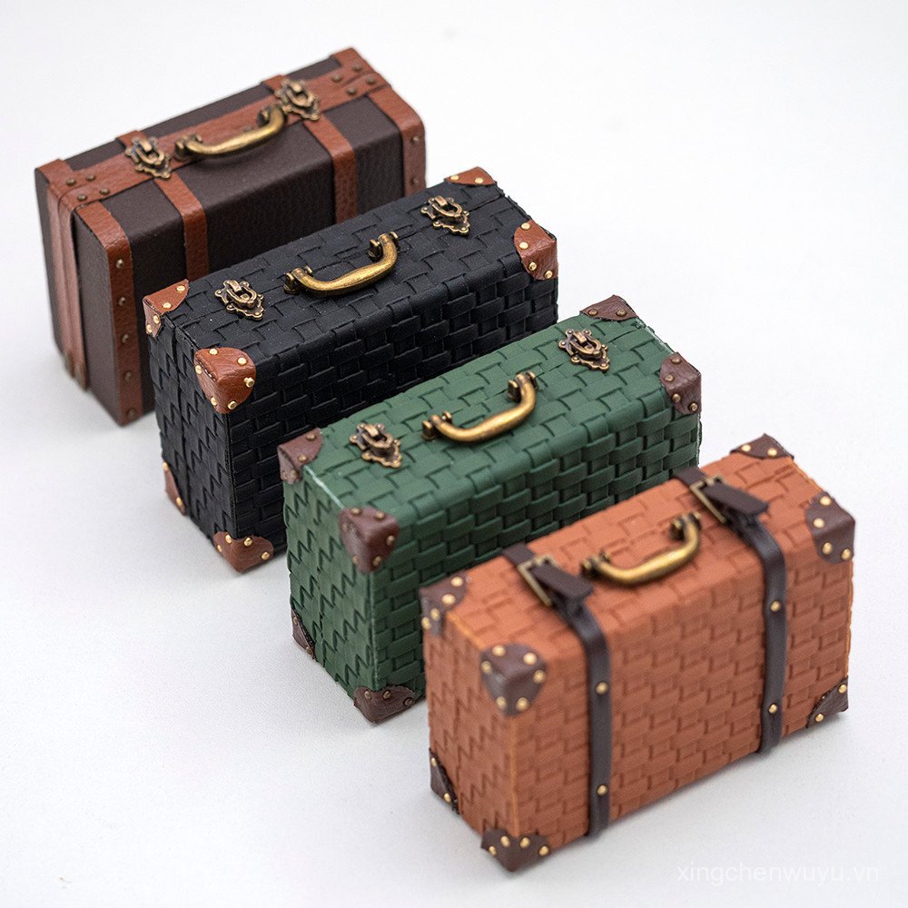 Bjd ob24 ob22 Vali vải nhỏ blythe Retro Dệt họa tiết Vali