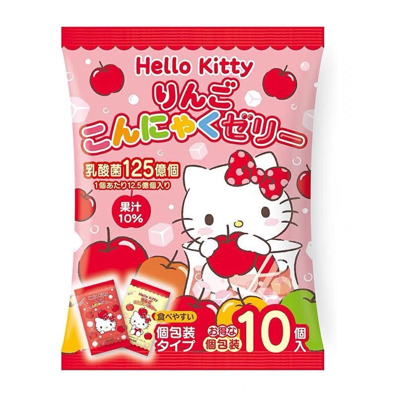Nhật Bản hellokitty Jelly Lactic Acid Vi khuẩn Hương vị trái cây Apple Konjac Konjac Jelly 10 chiếc 