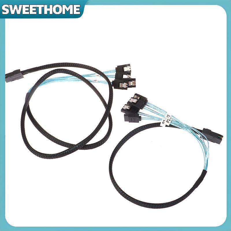 Cáp SWEETOME SAS SATA Mini-SAS SFF-8087 Đến 4 Cáp SATA Mini SAS 4i SFF8087 36P Đến 4 Cáp SATA 7P 12G