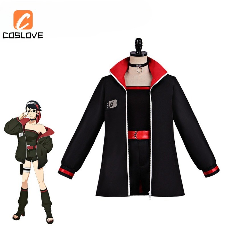 Anime NARUTO BORUTO Sasuke Sarada Cosplay Quần Áo Trọn Bộ Trang Phục Trang Phục Cho Người Phụ Nữ Màu