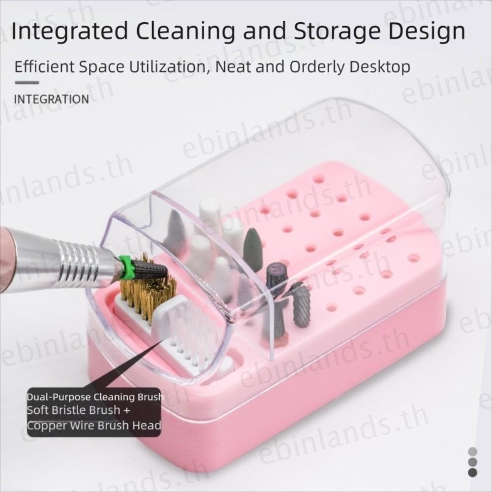 Hộp sắp xếp mũi khoan móng tay EBINLANDS, Acrylic Nail Salon Nail Art Display Stand, Di động 30 lỗ N