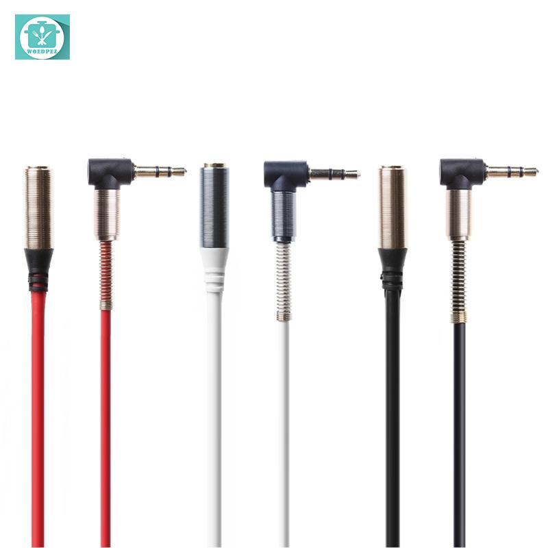 Woedpez 3 5mm Nam sang Nữ 90 Độ Góc Phải Adapter Cho Xe MP4 MP3
