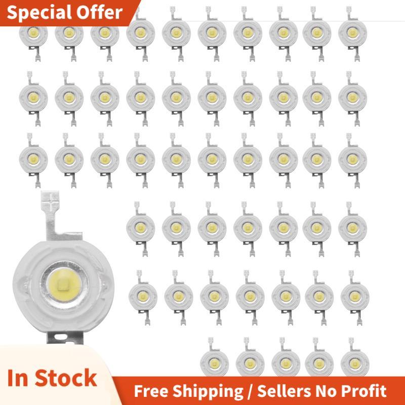 50 Chiếc 1W Diode Công Suất Cao Trắng Mát Hạt Led 1 Watt Chip Đèn 3V-3.4V
