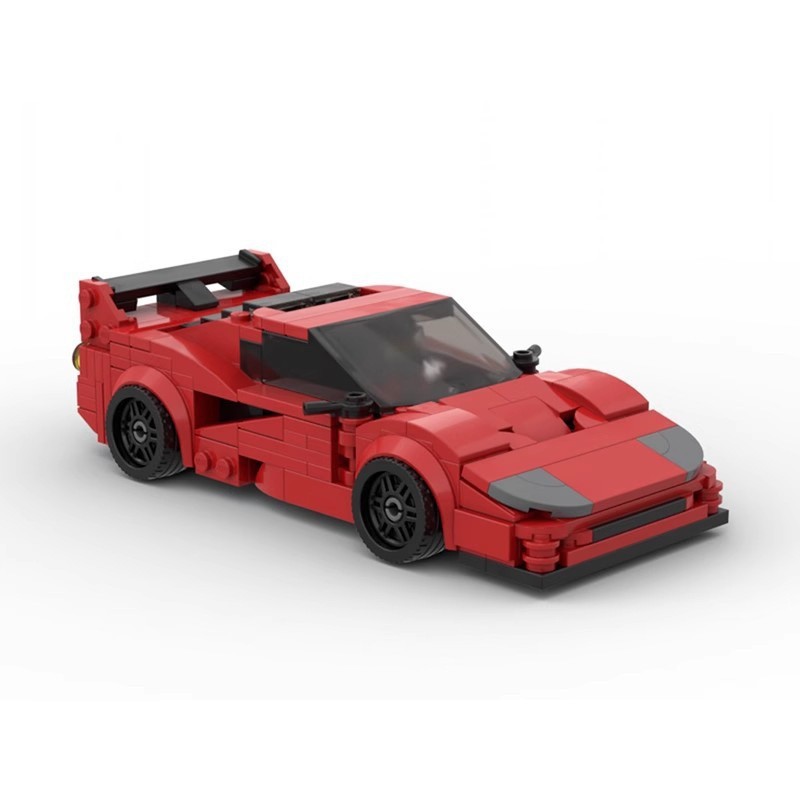 Khối Xây Dựng MOC Tương Thích Lego 50832 Ferrari F40 LM 8 Lưới Xe Lắp Ráp Tốc Độ Nam Xe Mô Hình25121