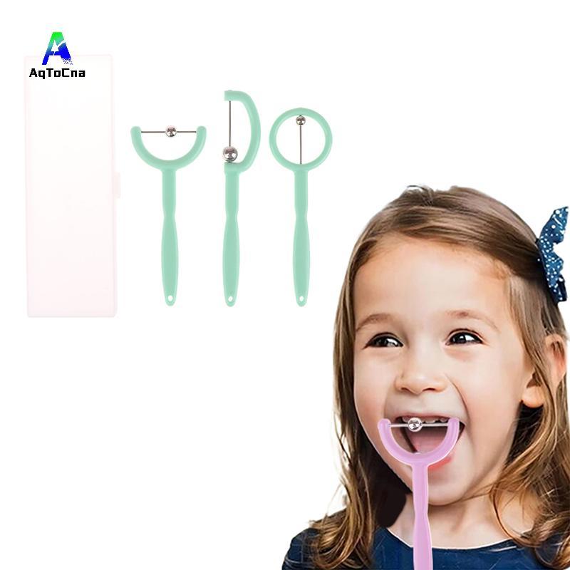 (AqToCna) 3 Dụng cụ tập thể dục Đầu lưỡi dành cho trẻ em Dụng cụ tập thể dục Đầu lưỡi Dụng cụ tập th