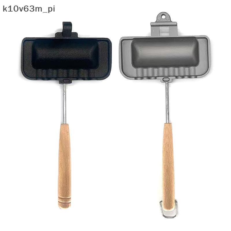 kv 1Pc Double-Sided Sandwich Pan Non-Stick Foldable Grill Frying Pan vn