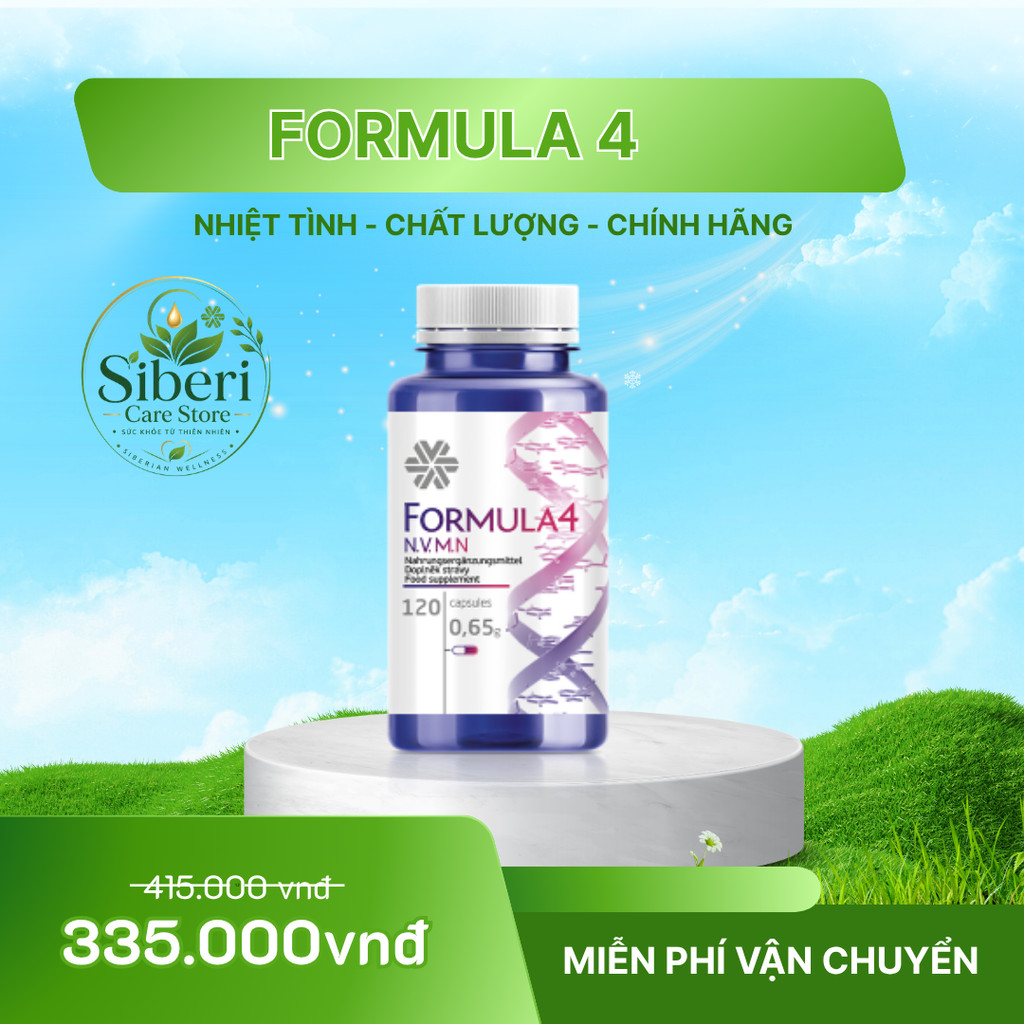 Siberian novomin FORMULA 4 , bảo vệ tế bào cơ thể - Hộp 120 viên