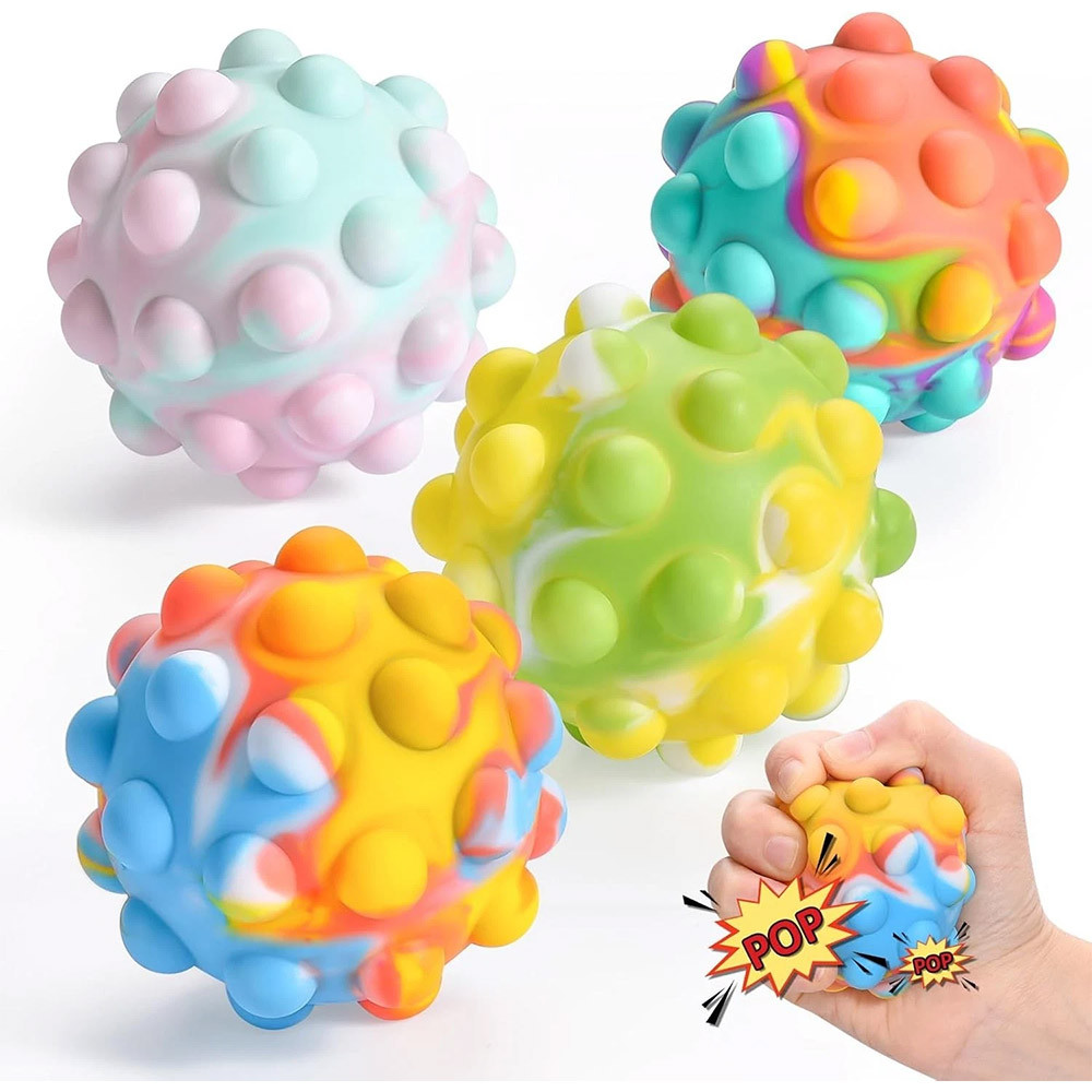 3D Pop it Fidget Ball Toys Decompression Finger Squeeze Toys for Family Interactive Sensory Toys